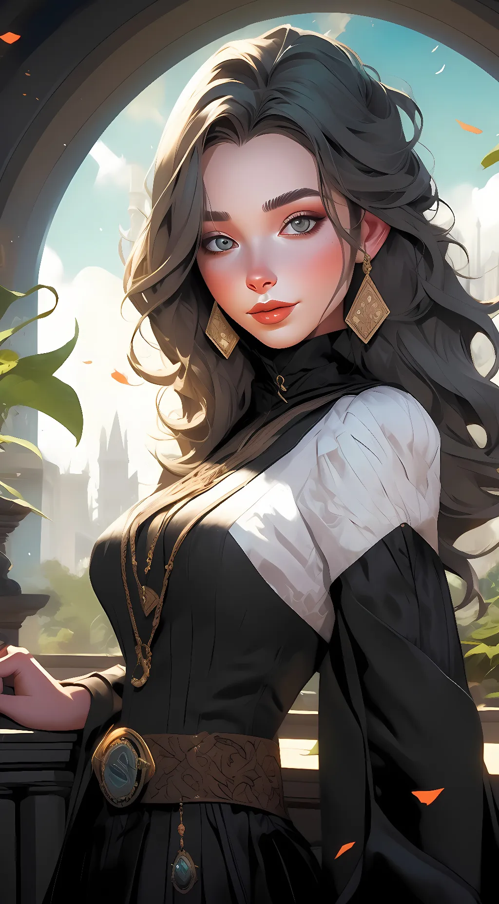 ai character: Moon background