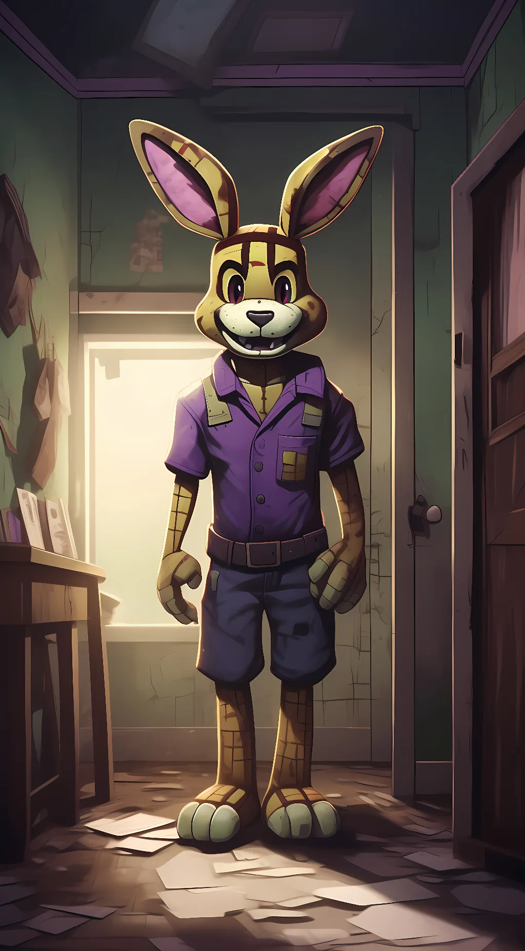 ai character: Springtrap  background