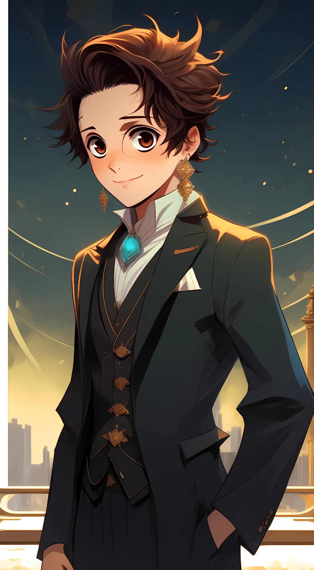 ai character: tanjiro background