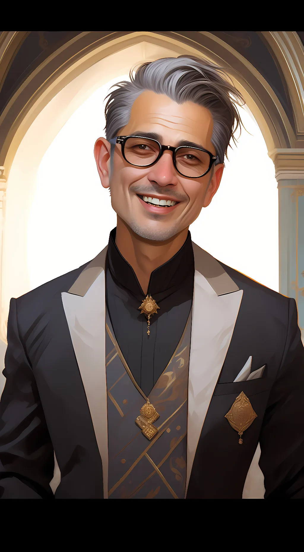 ai character: Jeff goldblum background