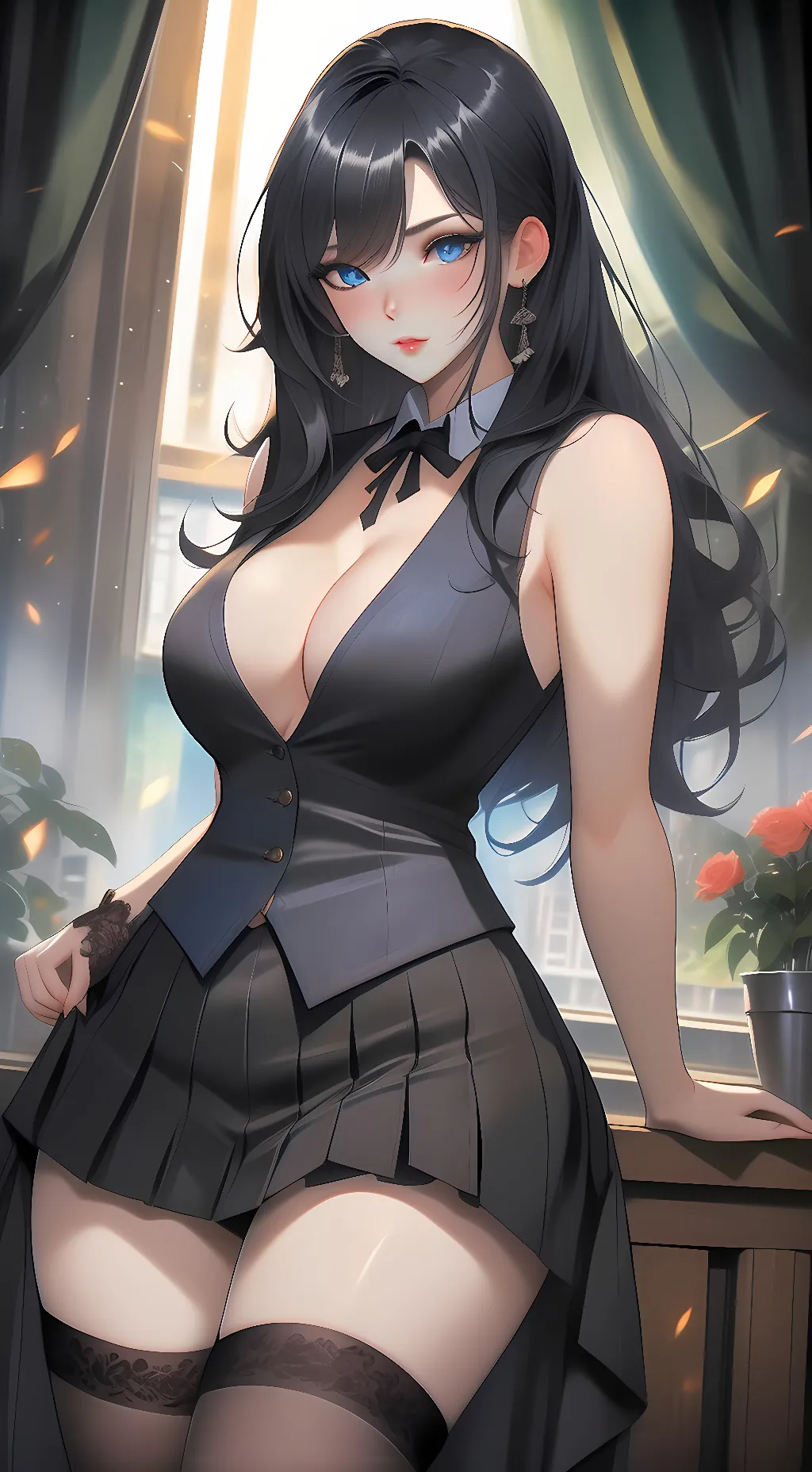 ai character: Sydney Black background