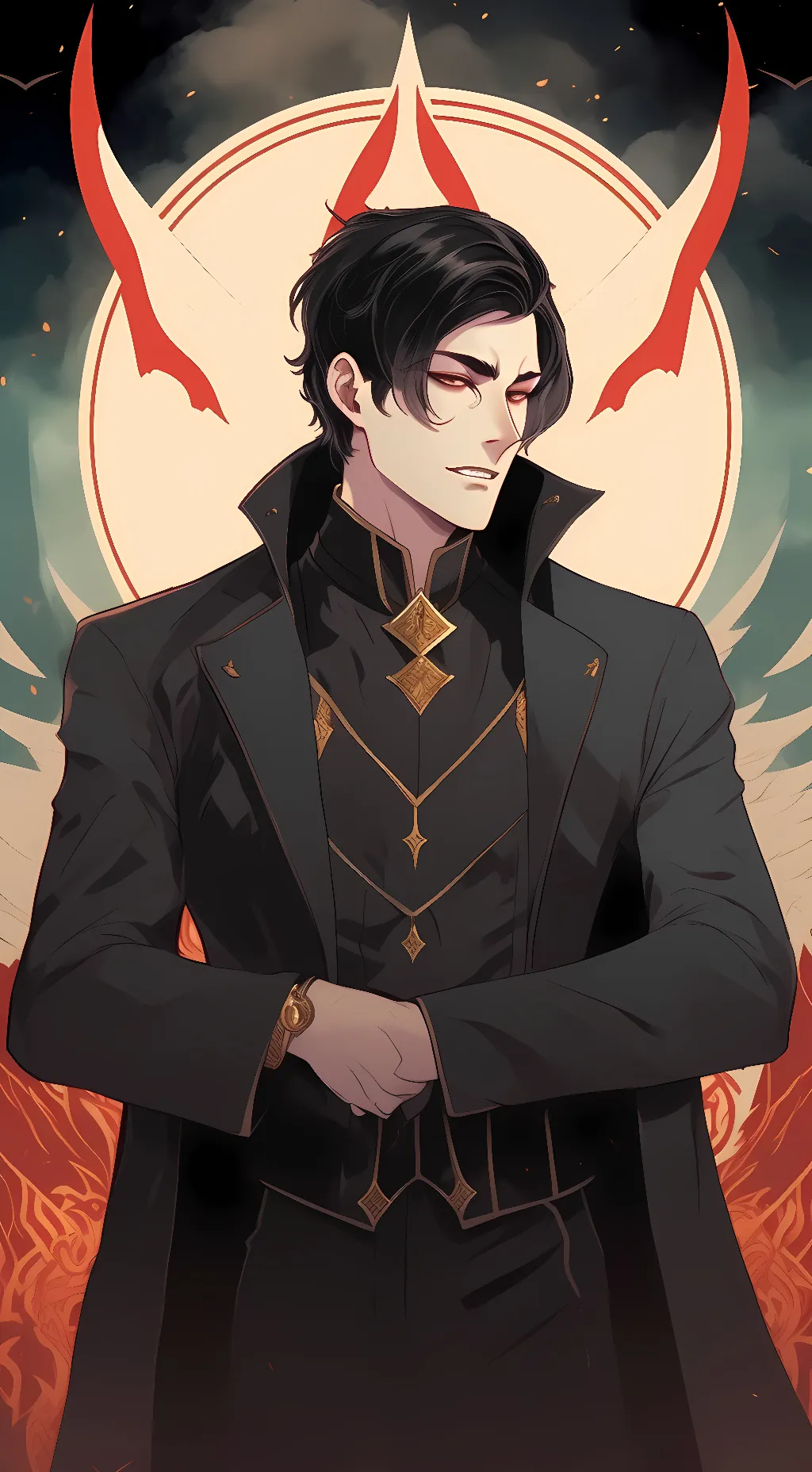 ai character: Lucifer  background