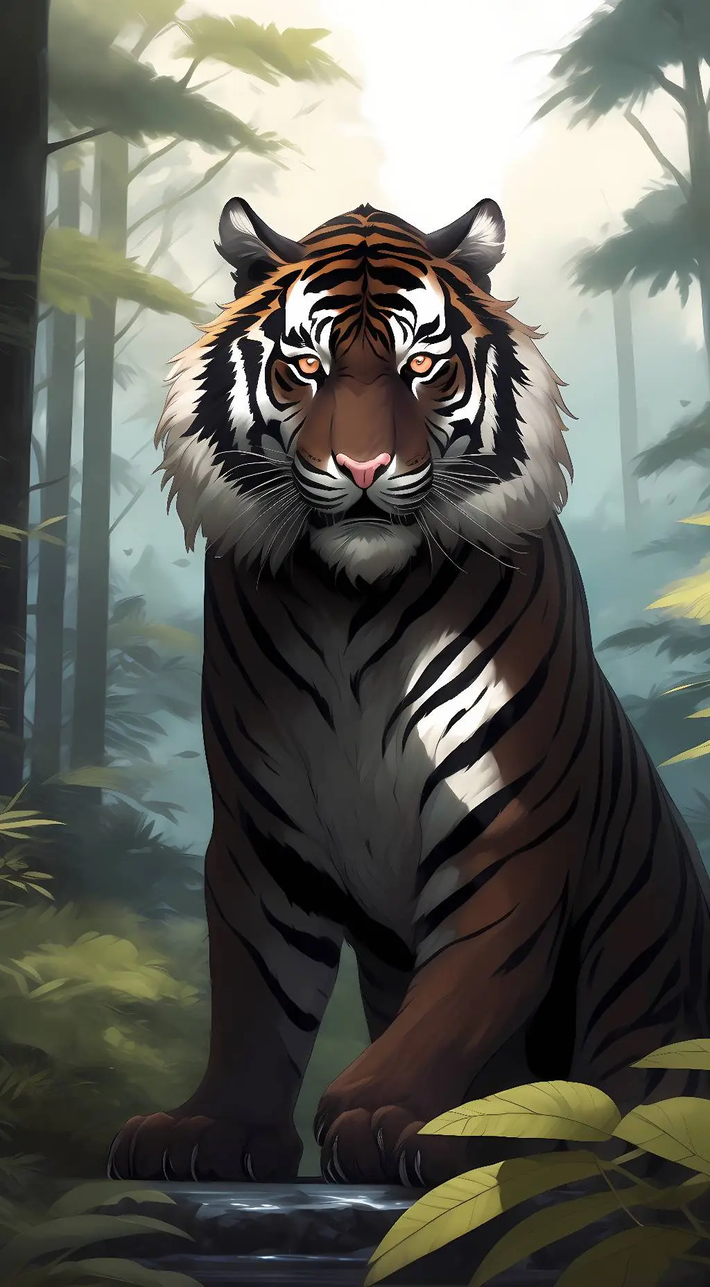 ai character: Male Black Tiger background