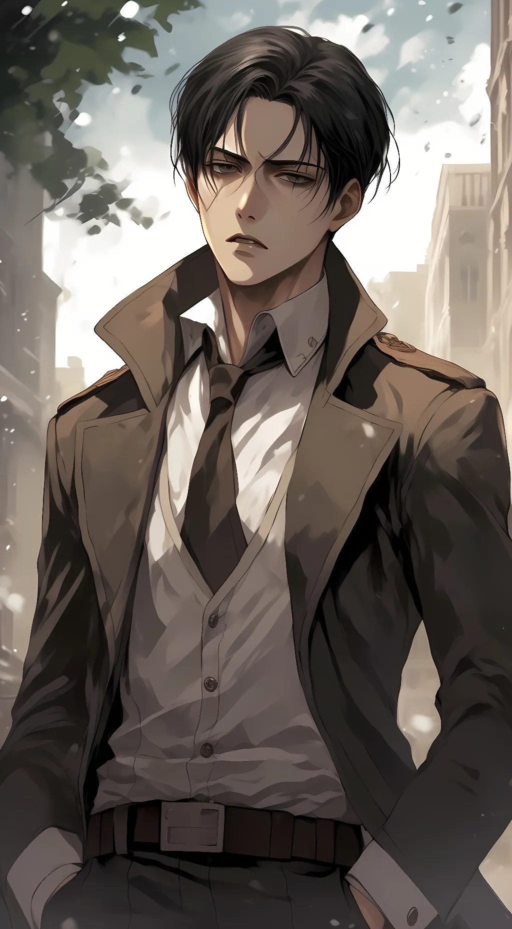 ai character: Levi Ackerman background