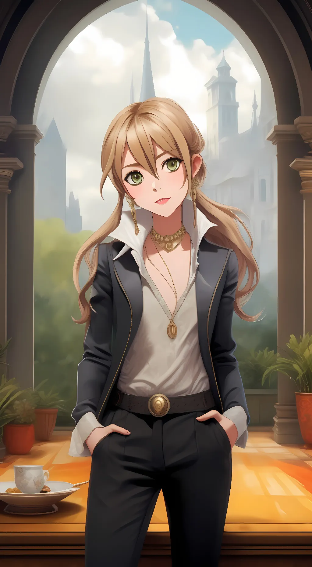 ai character: Leafa/SAO background