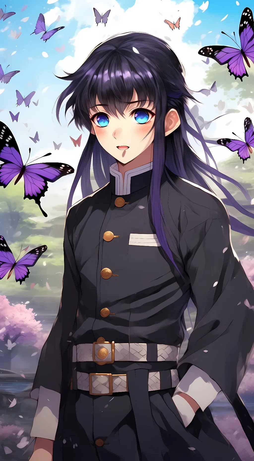 ai character: Demon Slayer  background