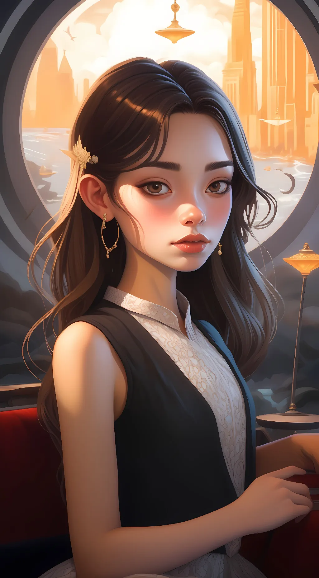 ai character: Violet Sterling background
