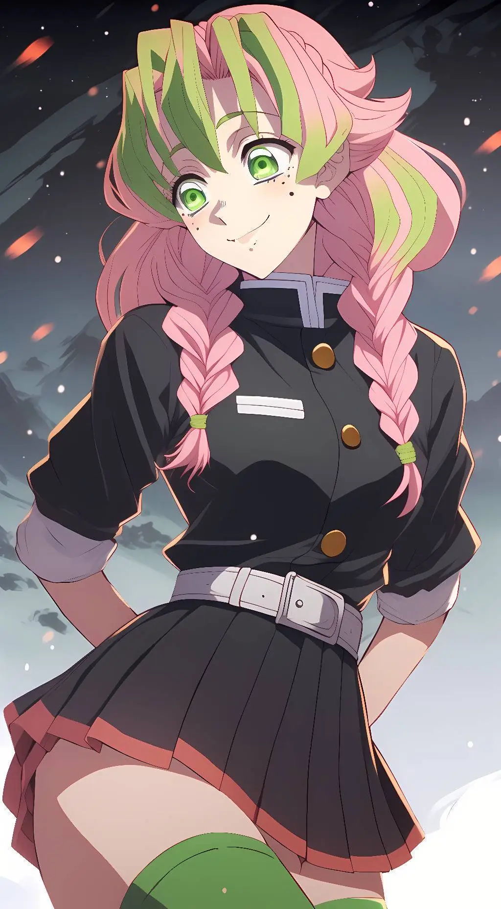 ai character: Mitsuri Kanroji  background