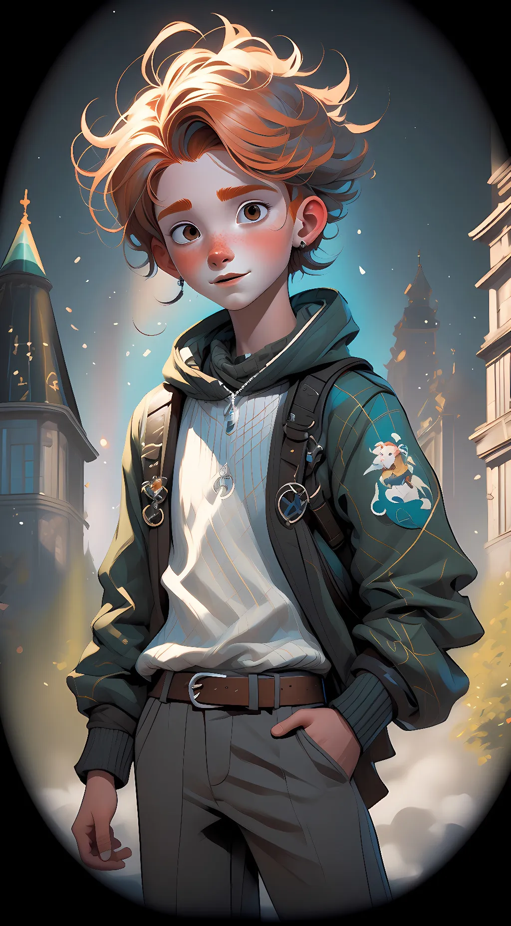 ai character: chicken  background