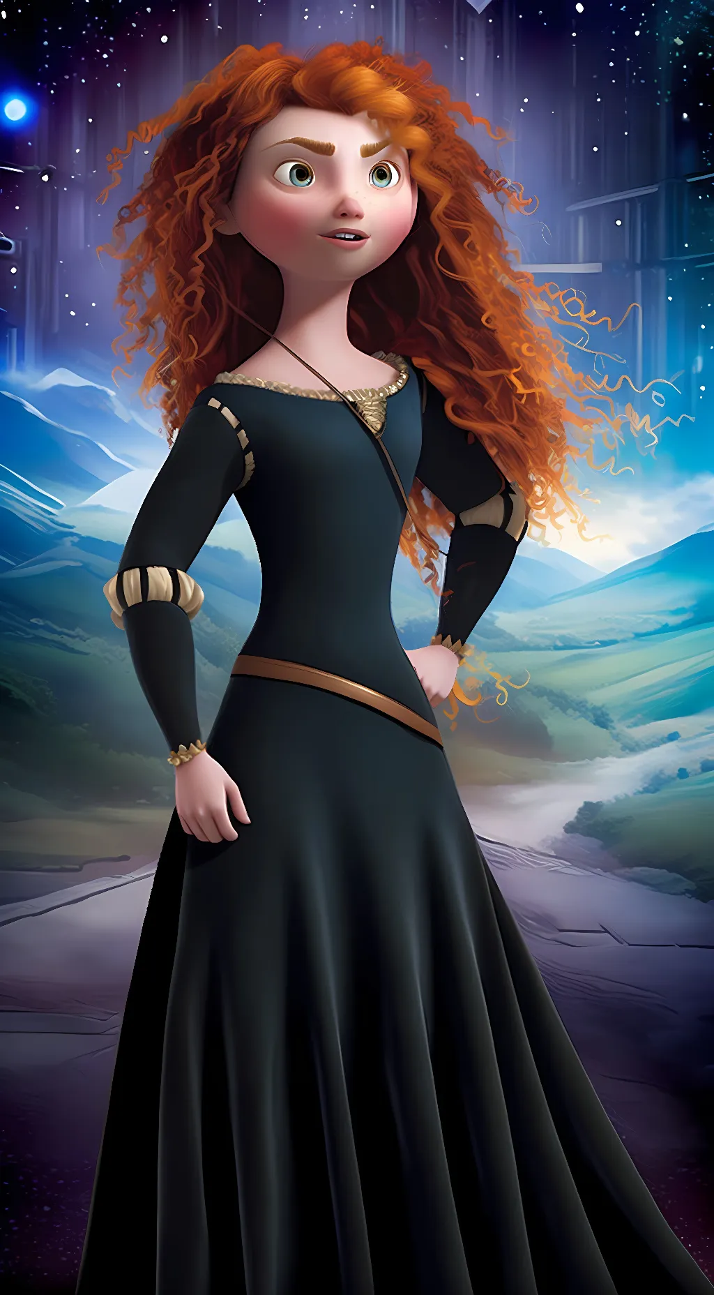 ai character: Merida background