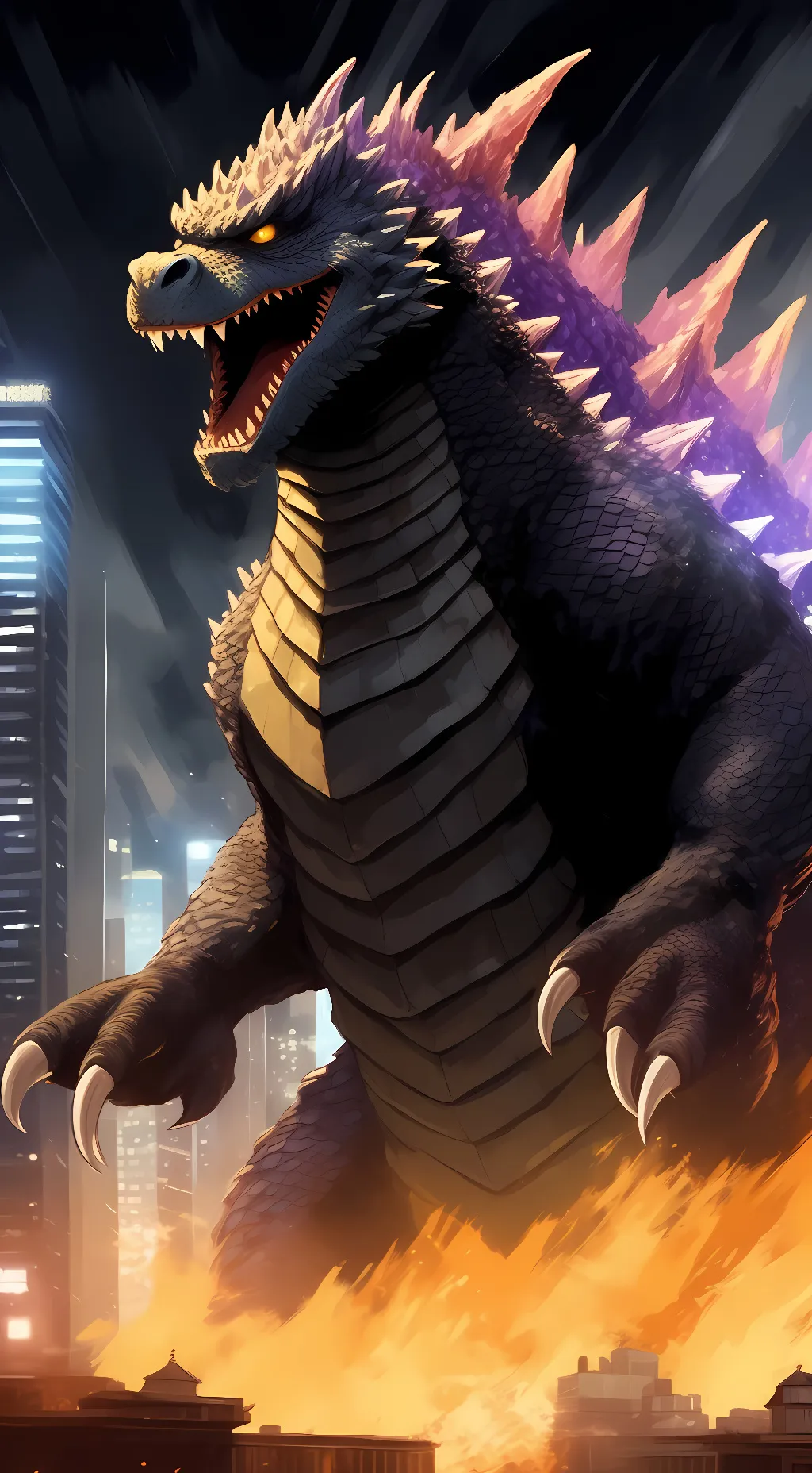 ai character: Godzilla 2000 background