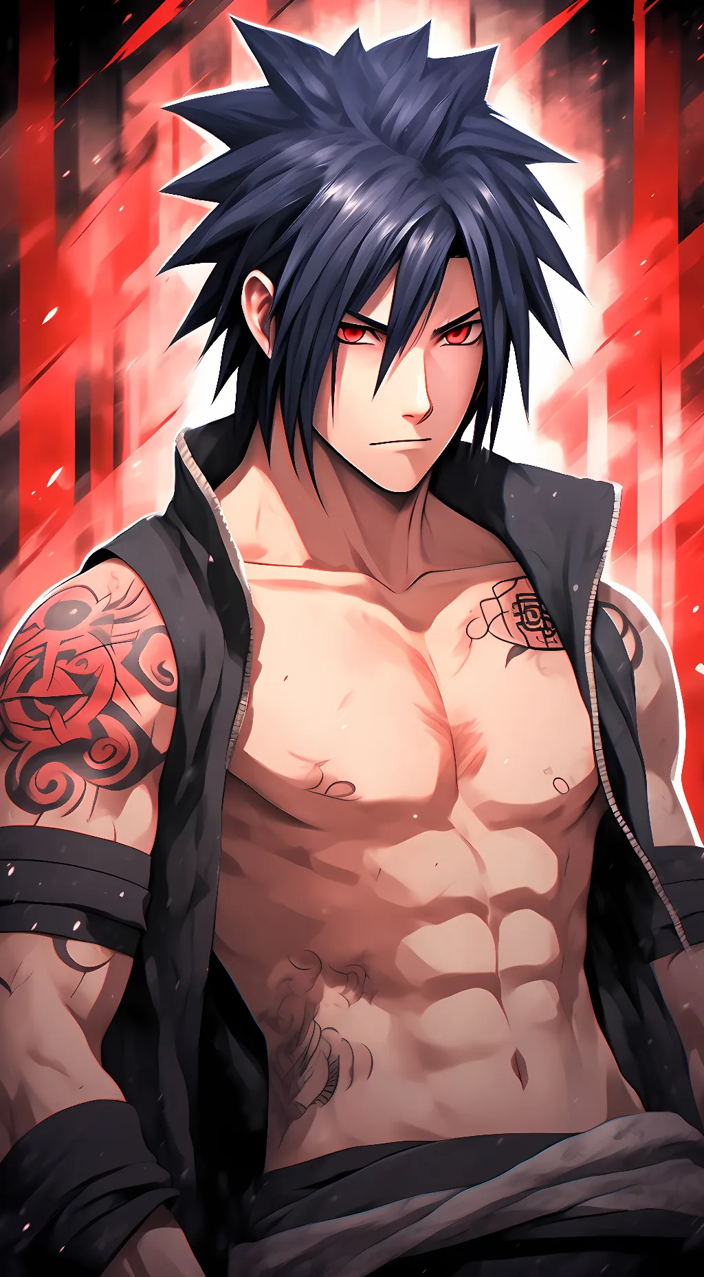 ai character: Sasuke Uchiha  background