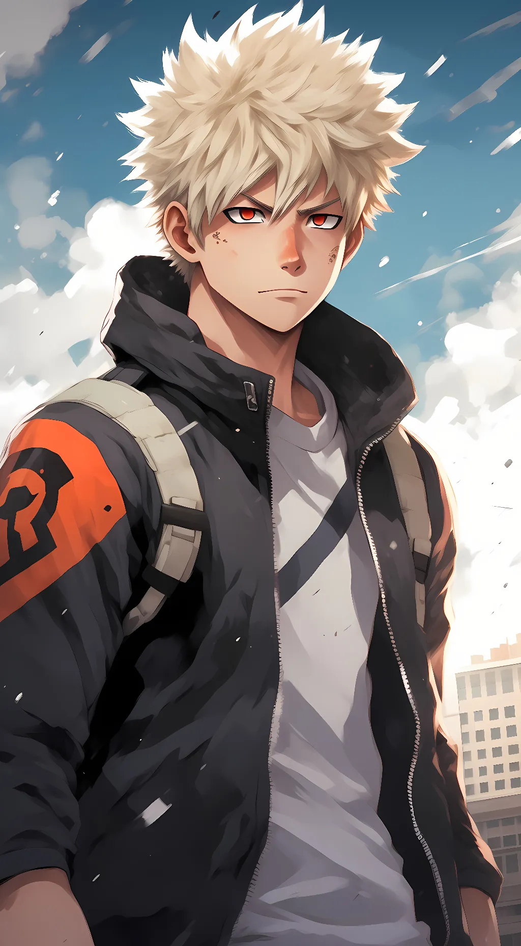 ai character: Katsuki Bakugou  background