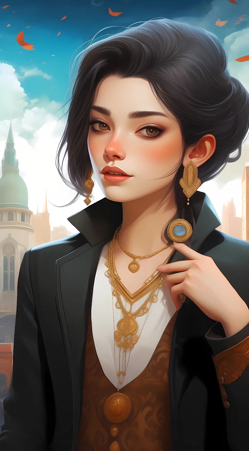 ai character: Evie  background