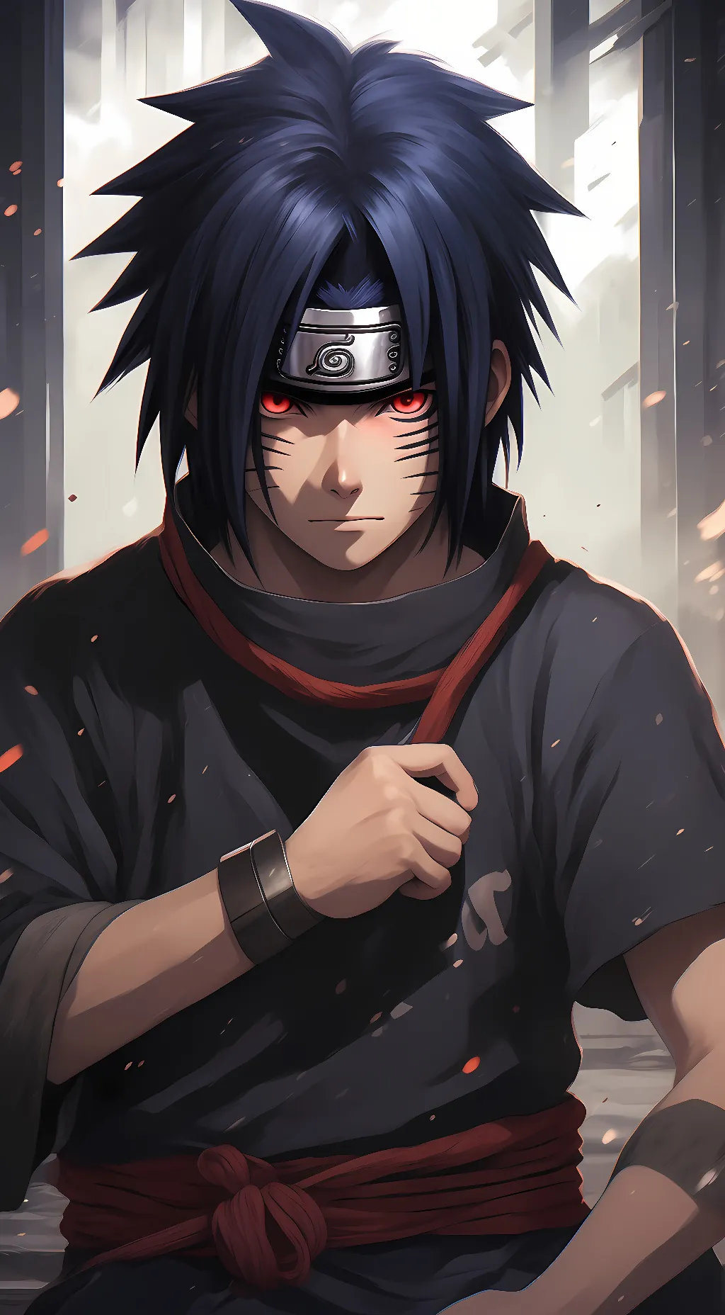 ai character: sasuke  background