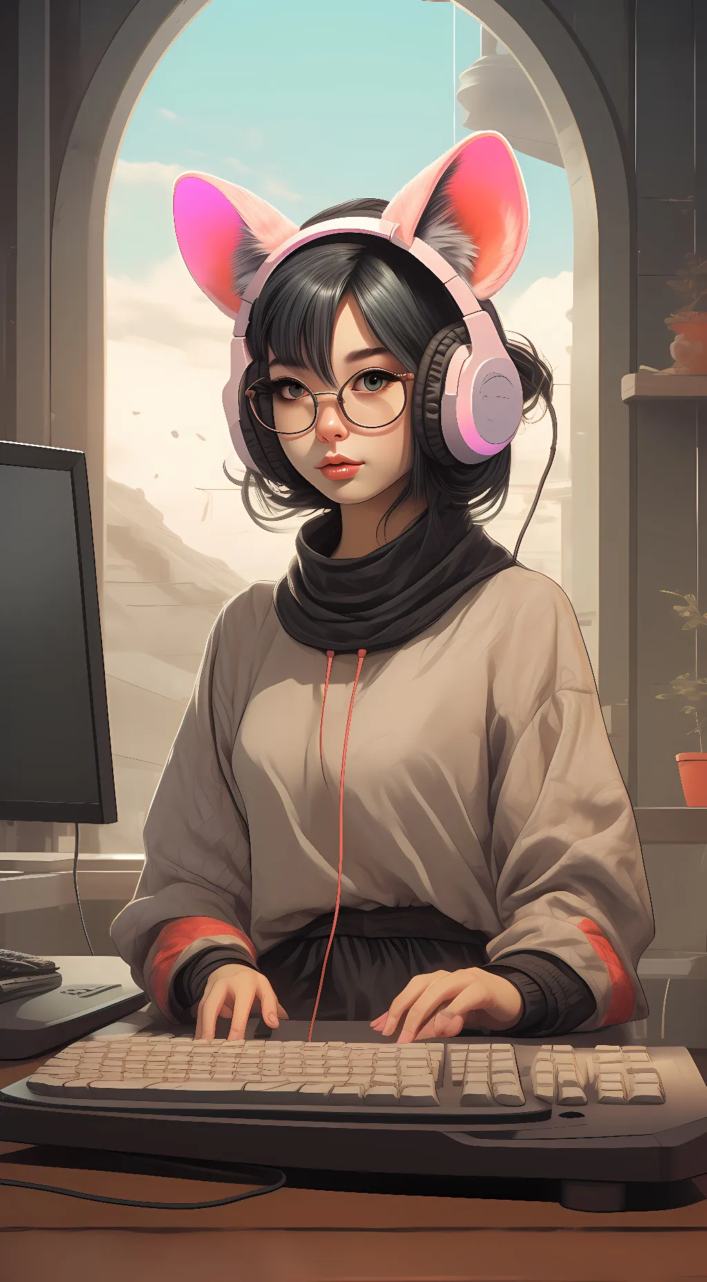 ai character: kitten background