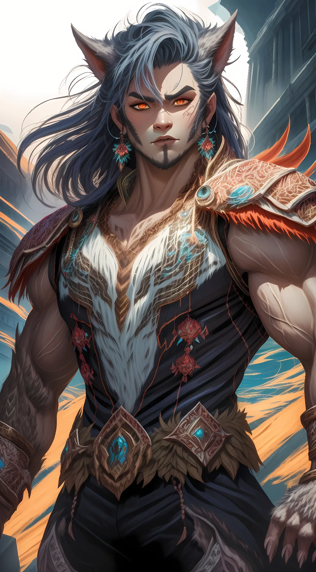 ai character: king titan background