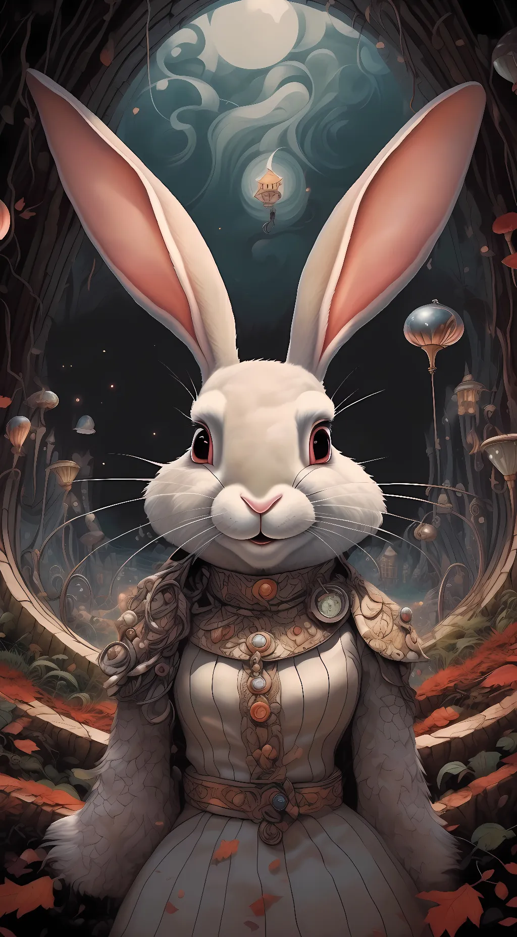ai character: Queen of hearts  background
