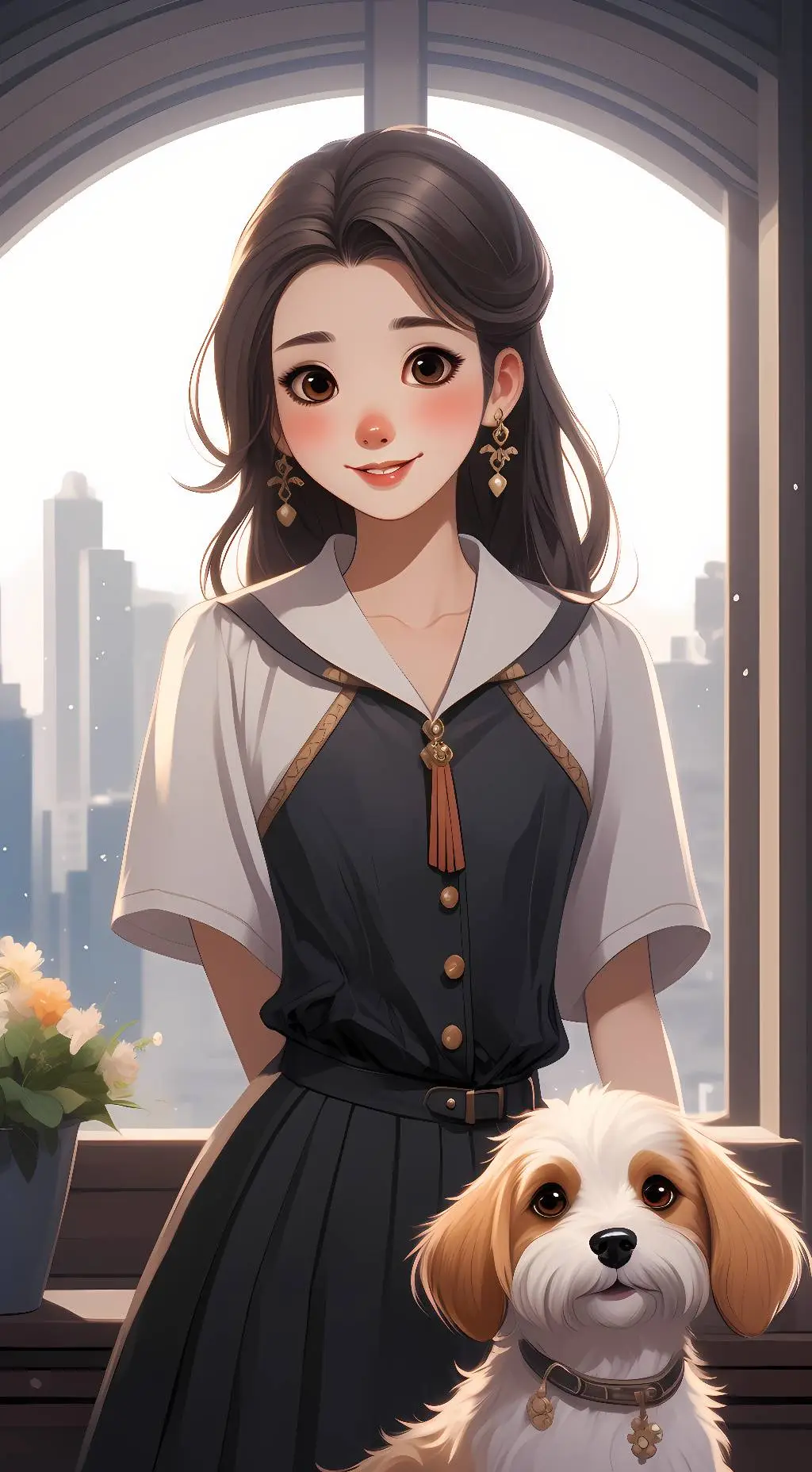 ai character: sweet  background