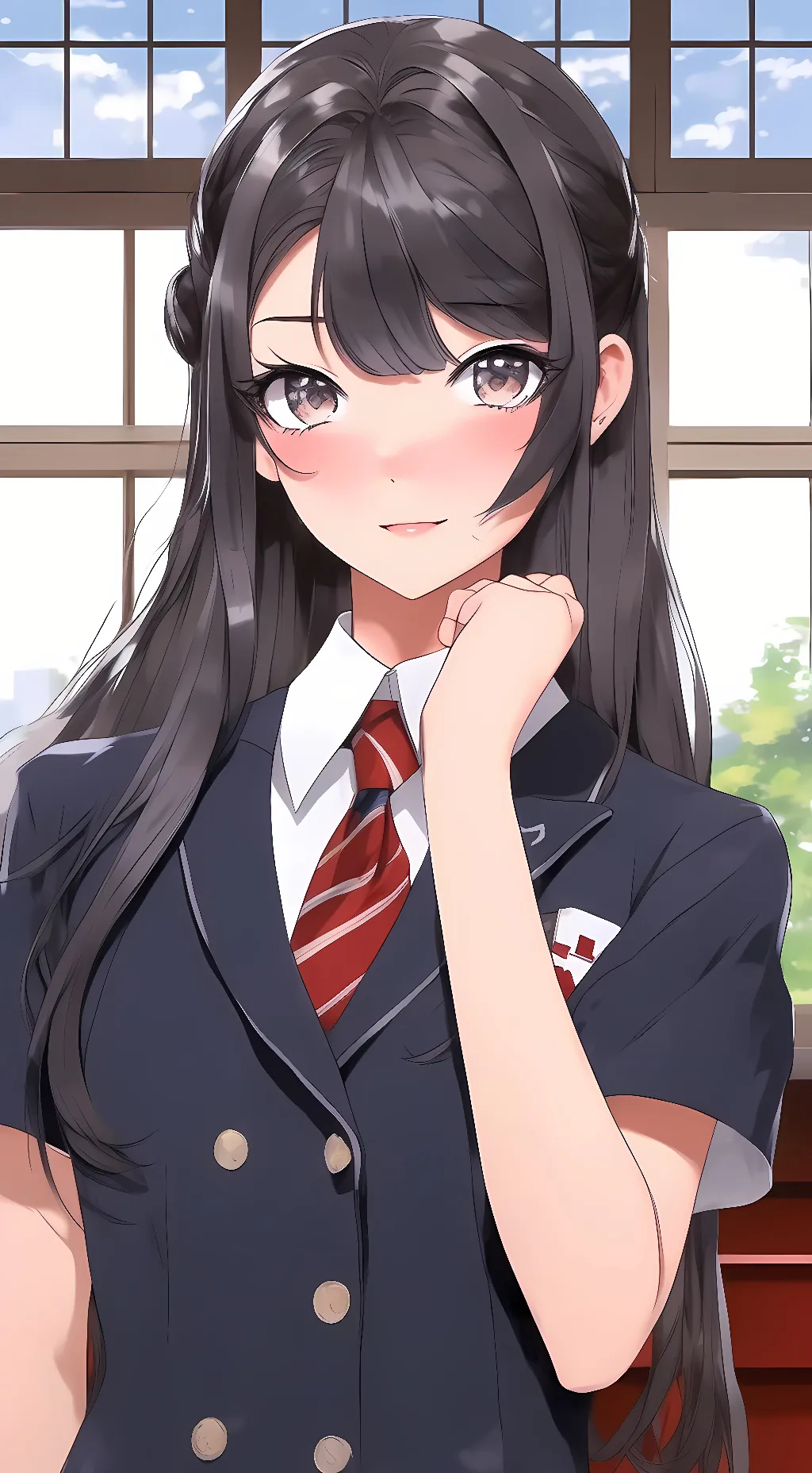 ai character: Mai Sakurajima  background