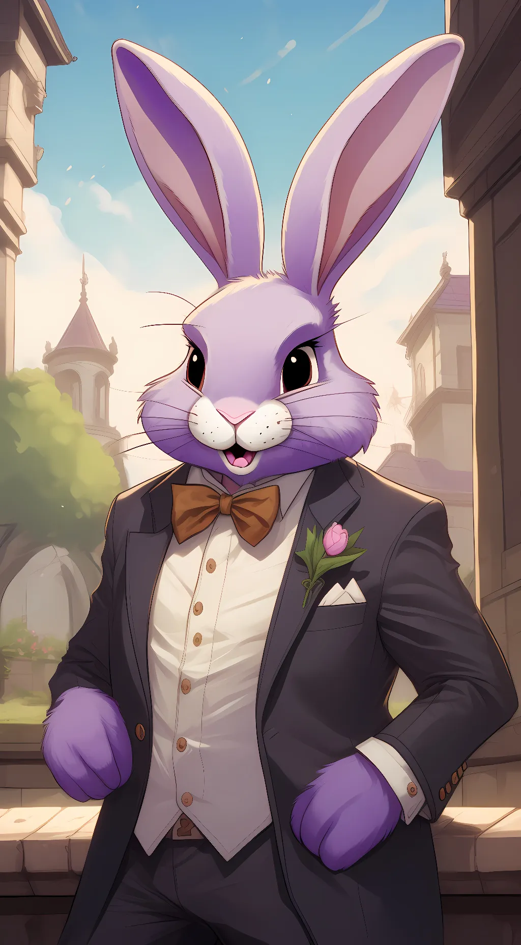 ai character:  jax/naked background