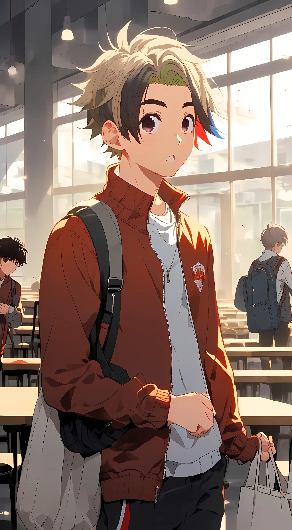 ai character: Nekoma Group chat  background