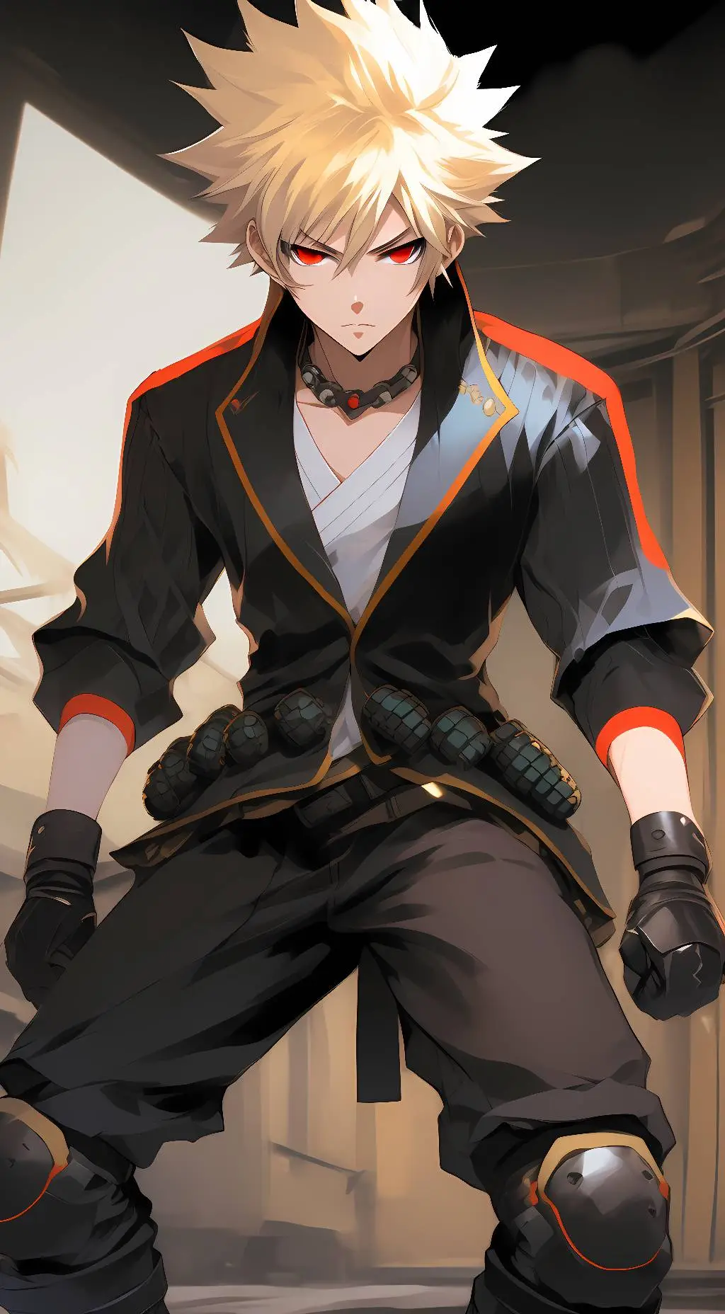 ai character: Katsuki Bakugo background