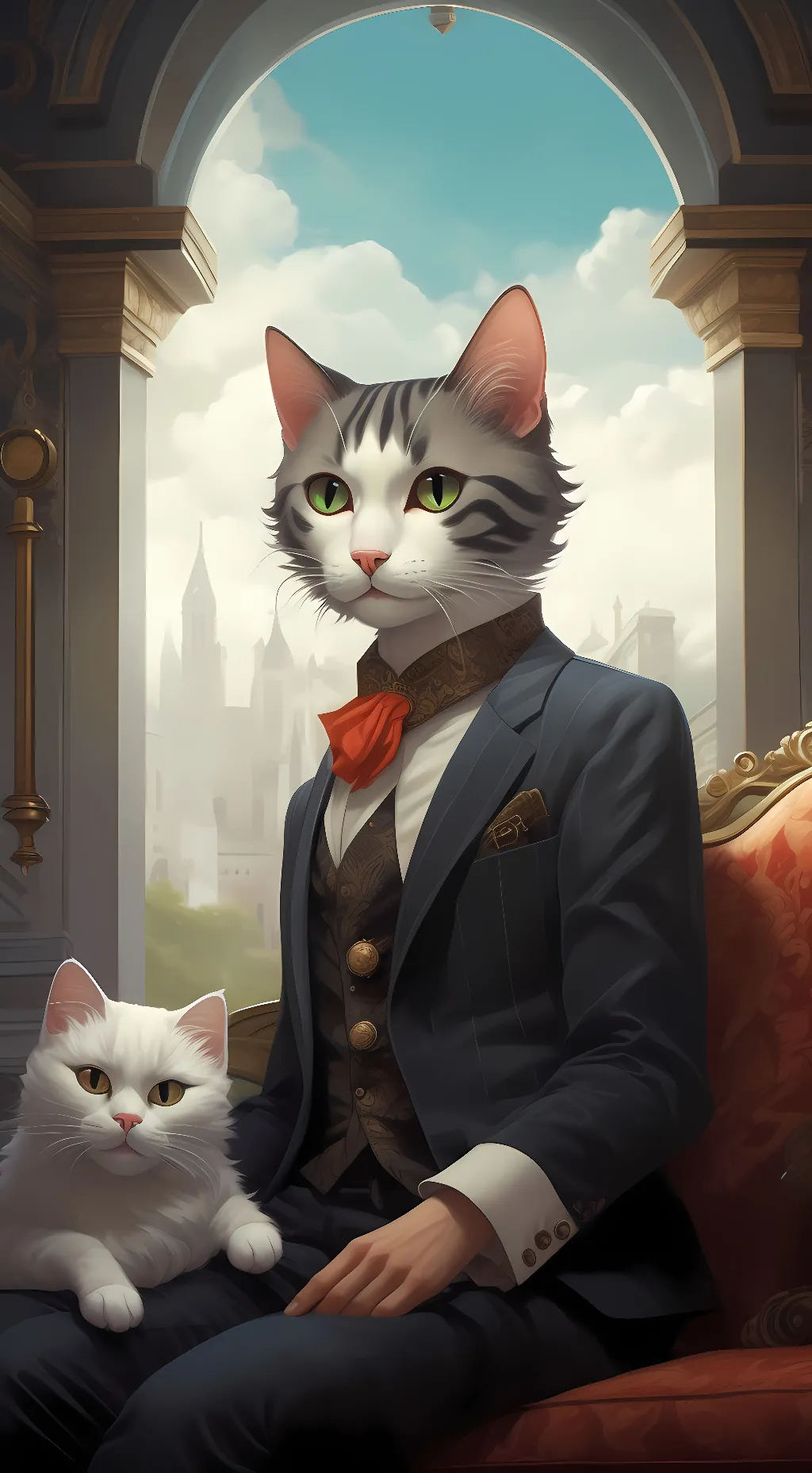 ai character: your grandma's cat background