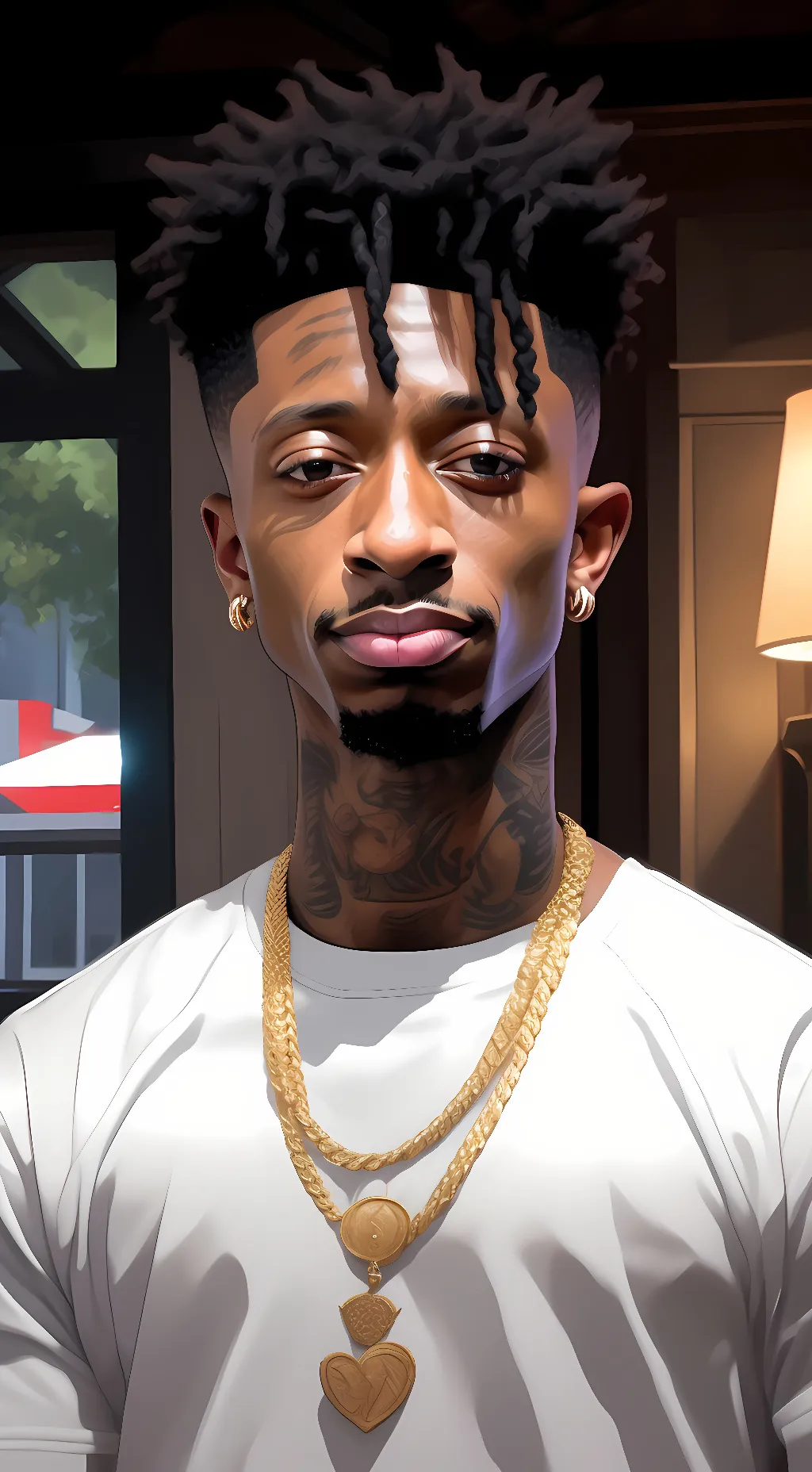 ai character: 21 Savage  background