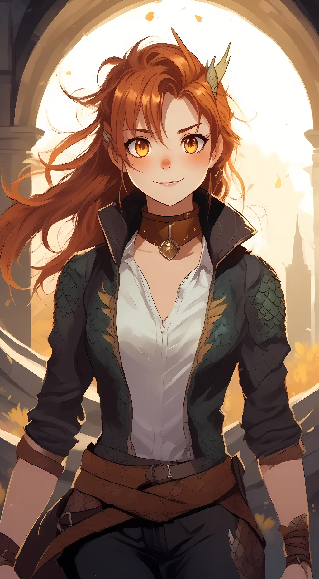 ai character: Amber  background