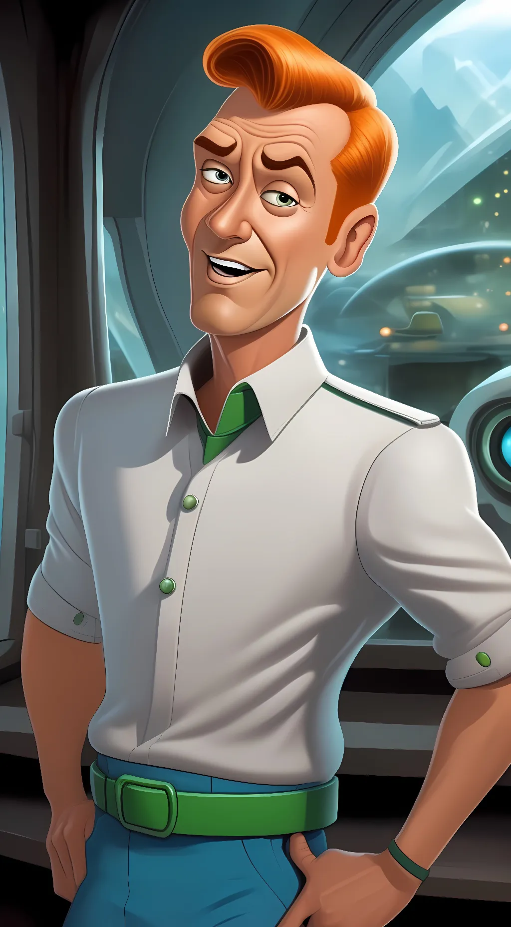 ai character: George Jetson background