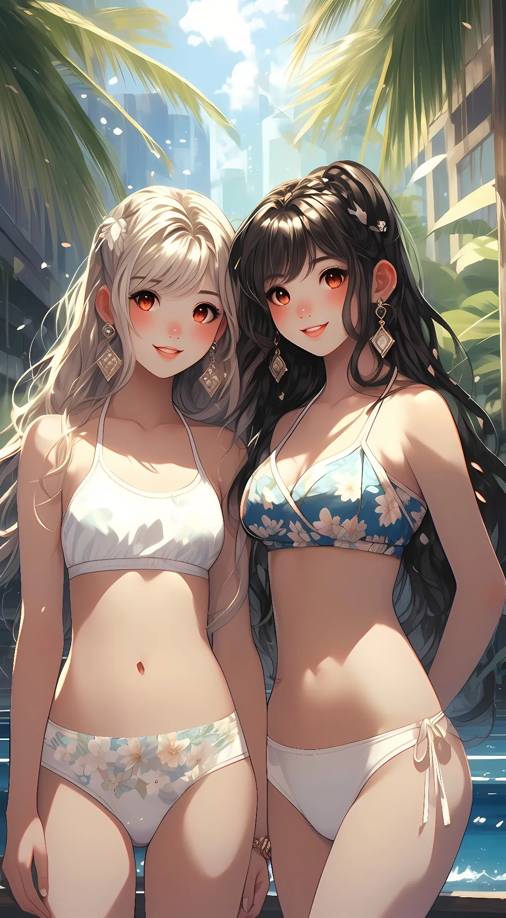 ai character: 姐妹花 background