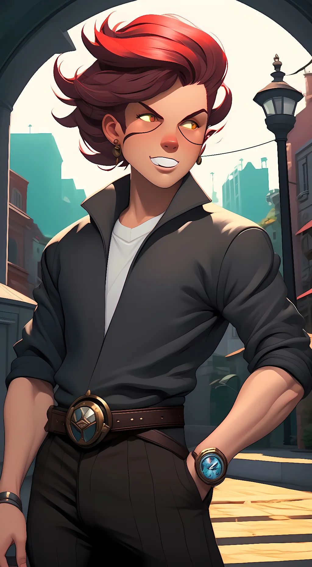 ai character: fox ,y background