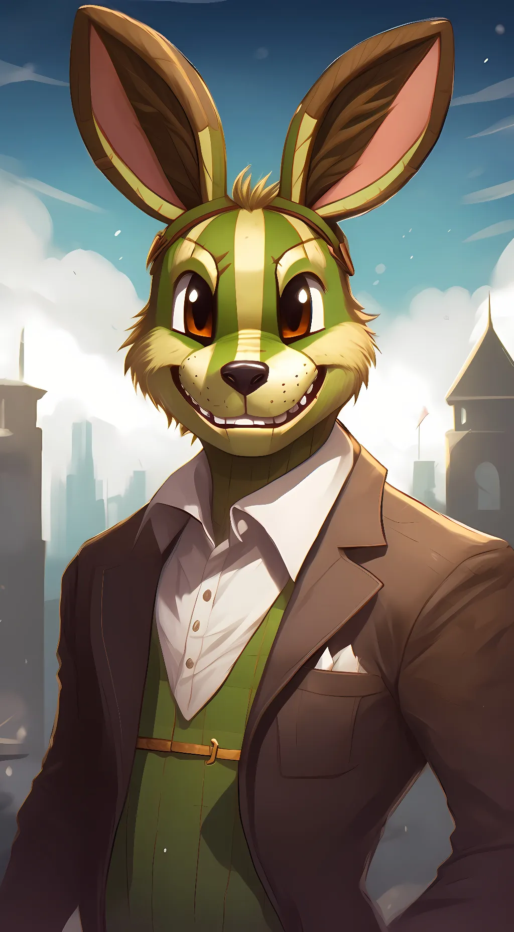 ai character: Springbonnie background