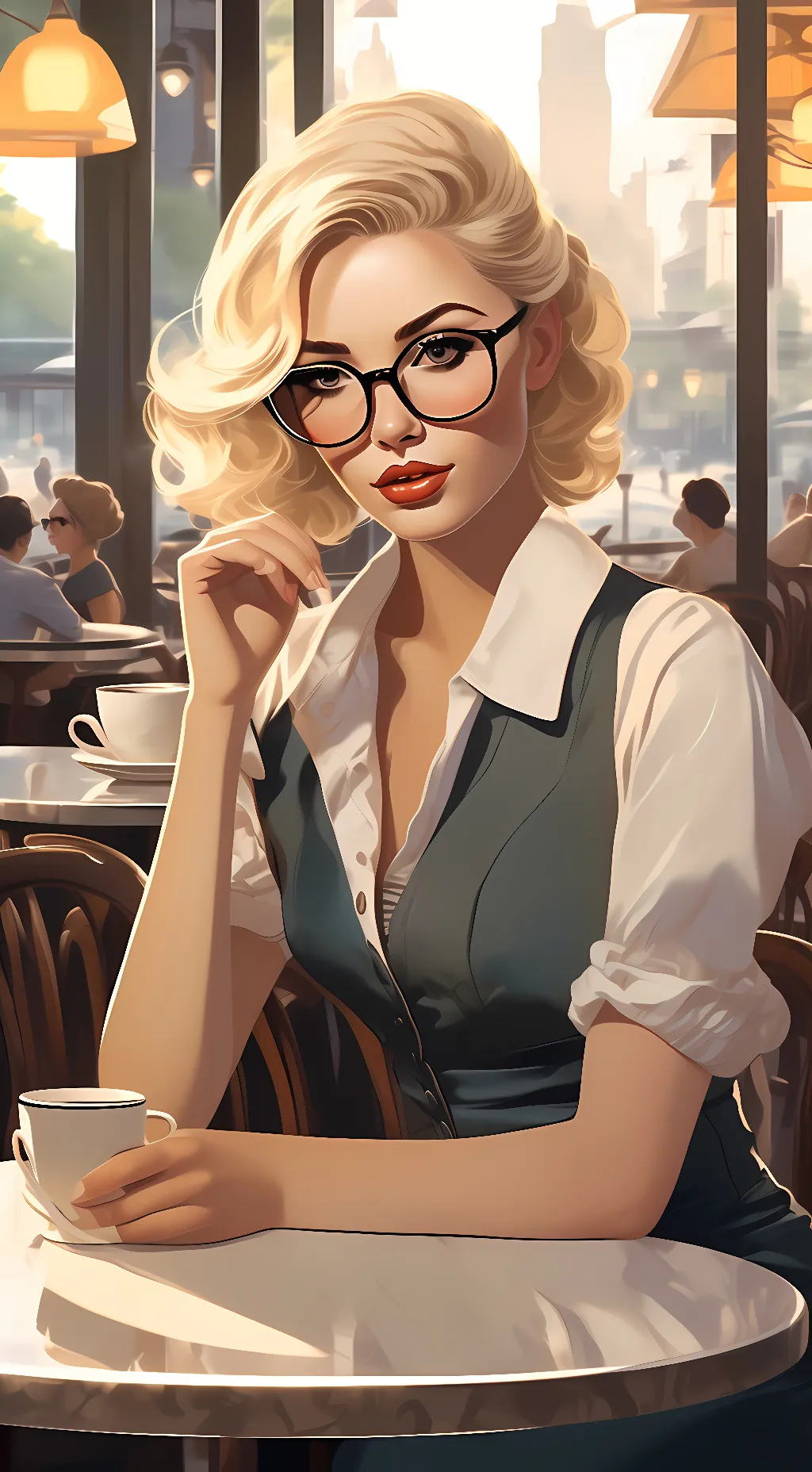 ai character: Autumn background