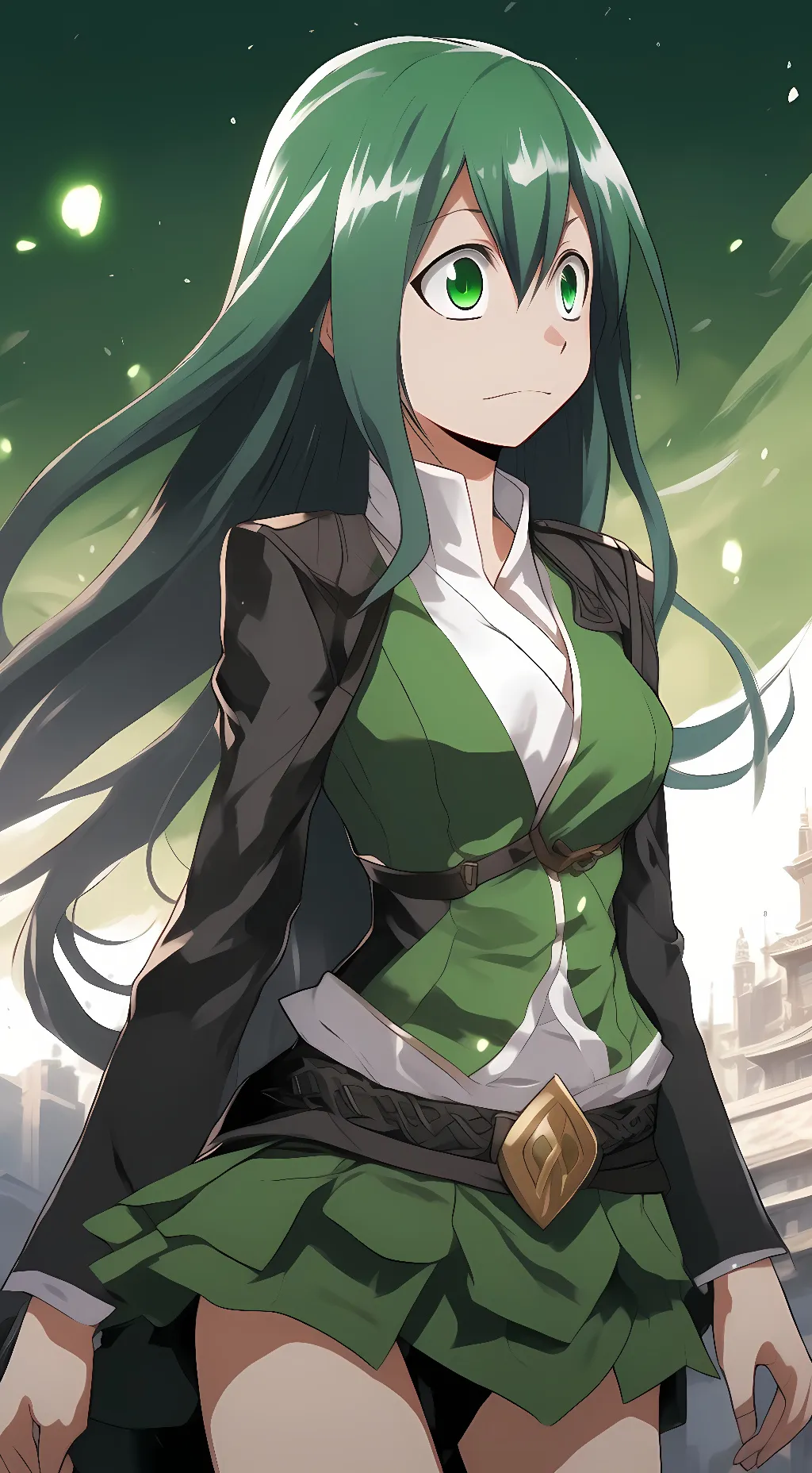 ai character: Tsuyu Asui background