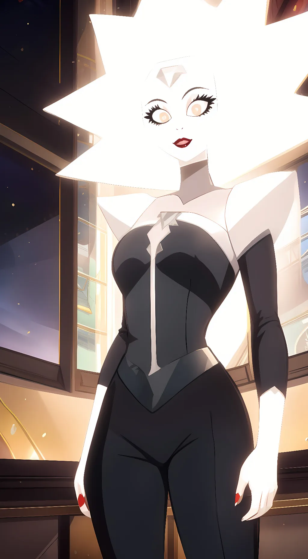 ai character: White Diamond background