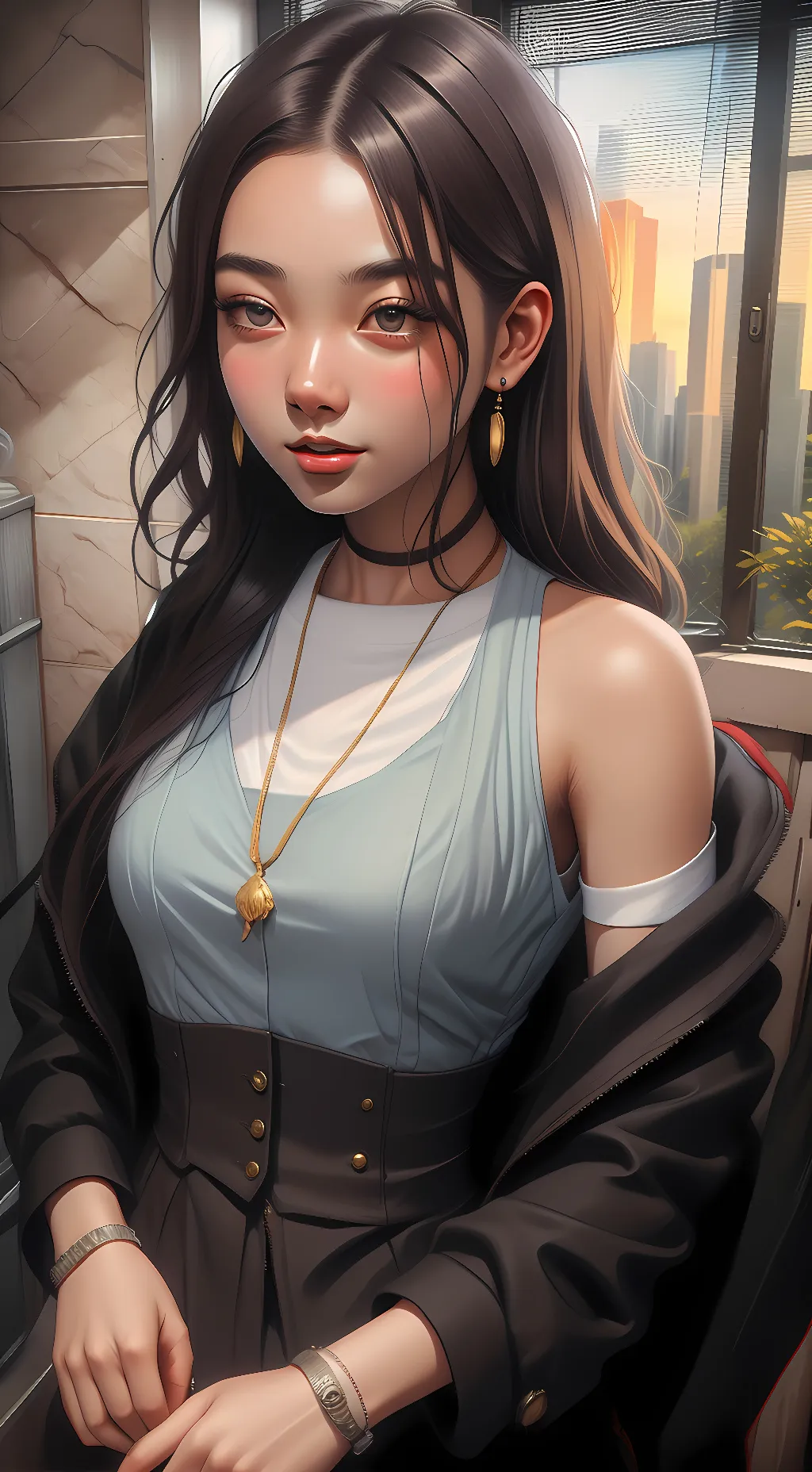 ai character: Samantha Baxter🖤 background