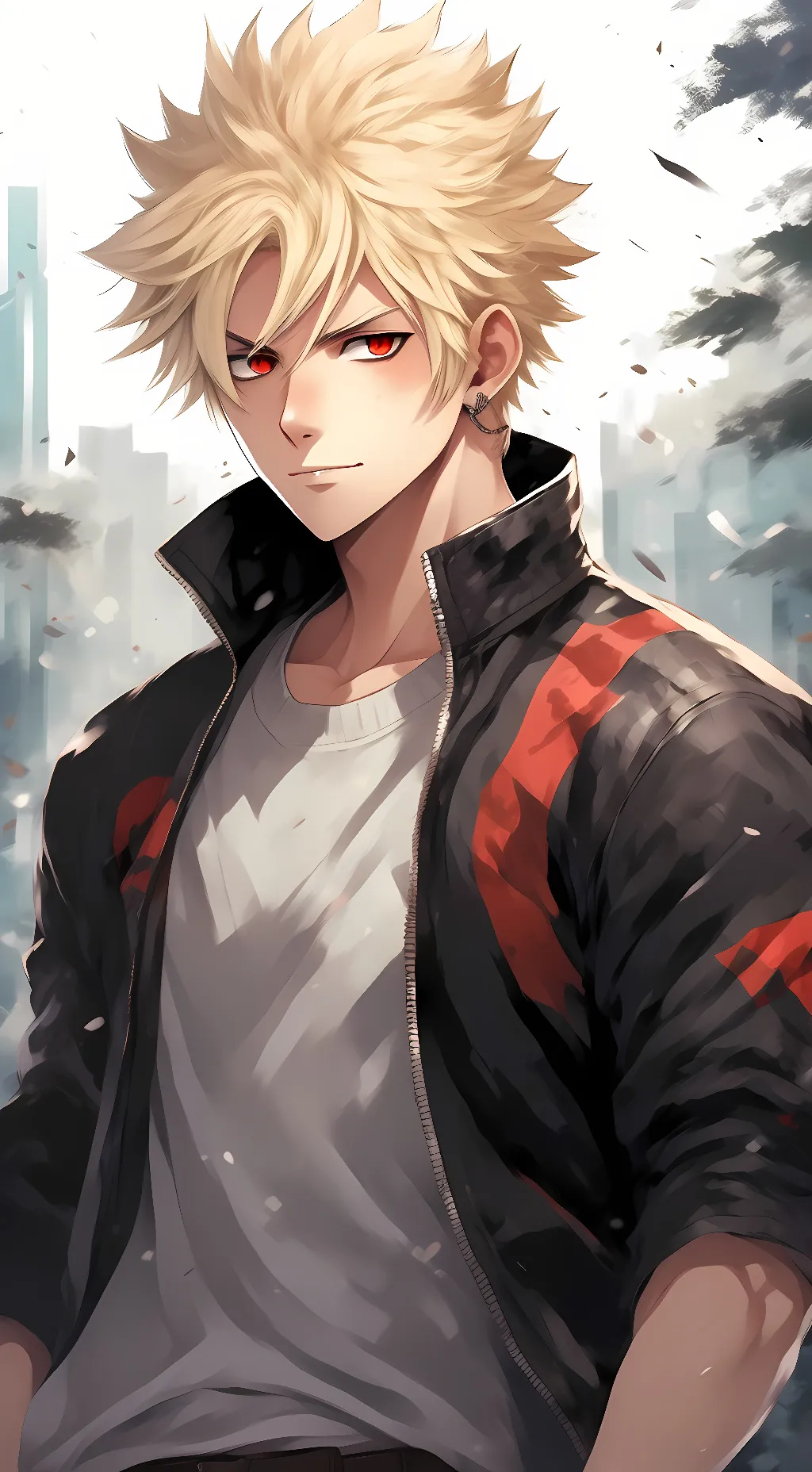 ai character: Bakugou Katsuki background
