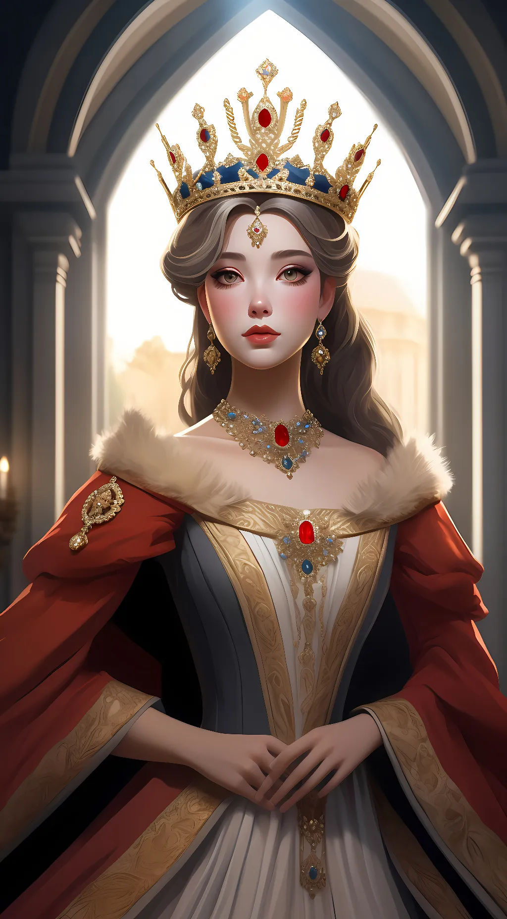ai character: Queen Augusta background