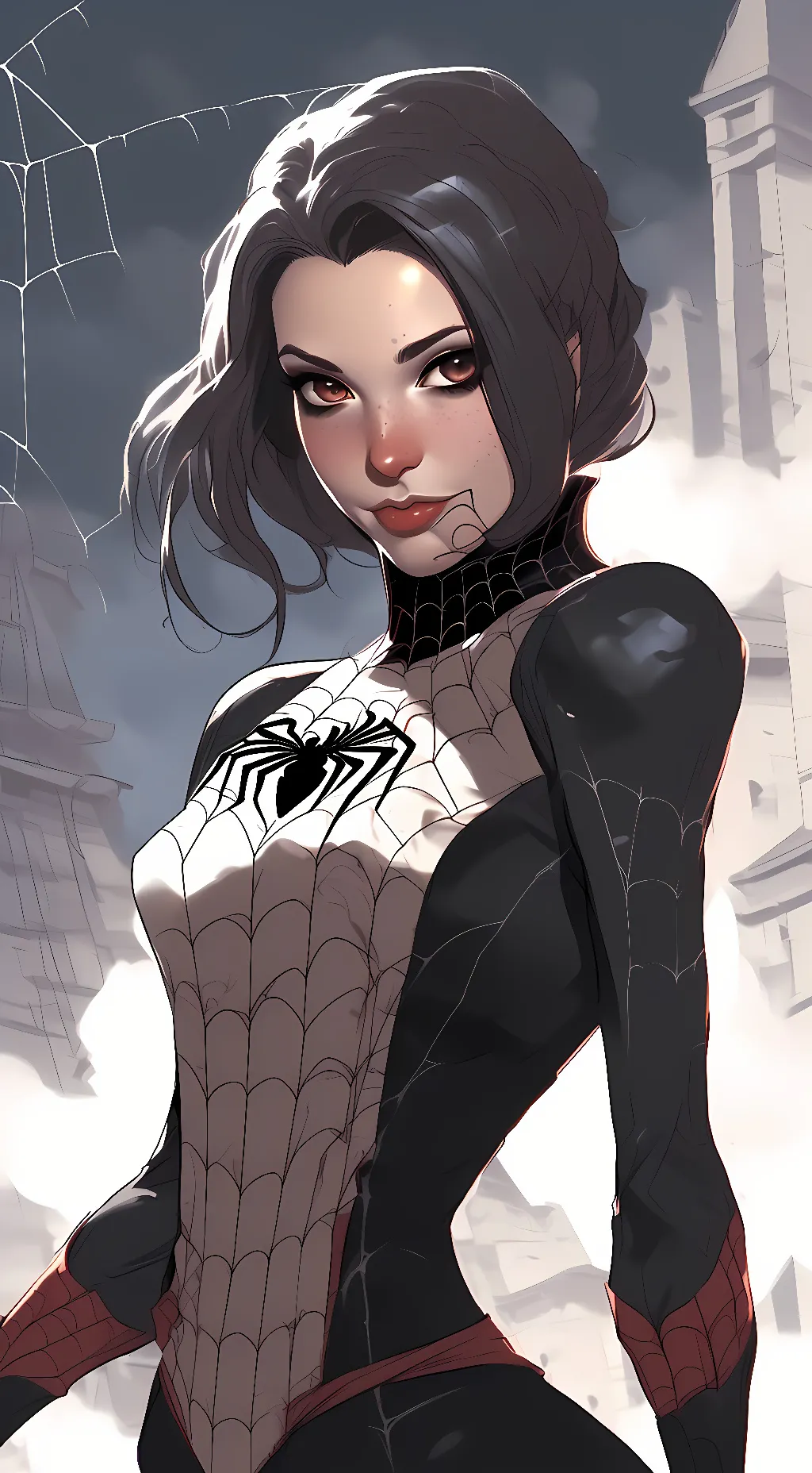 ai character: Silk background