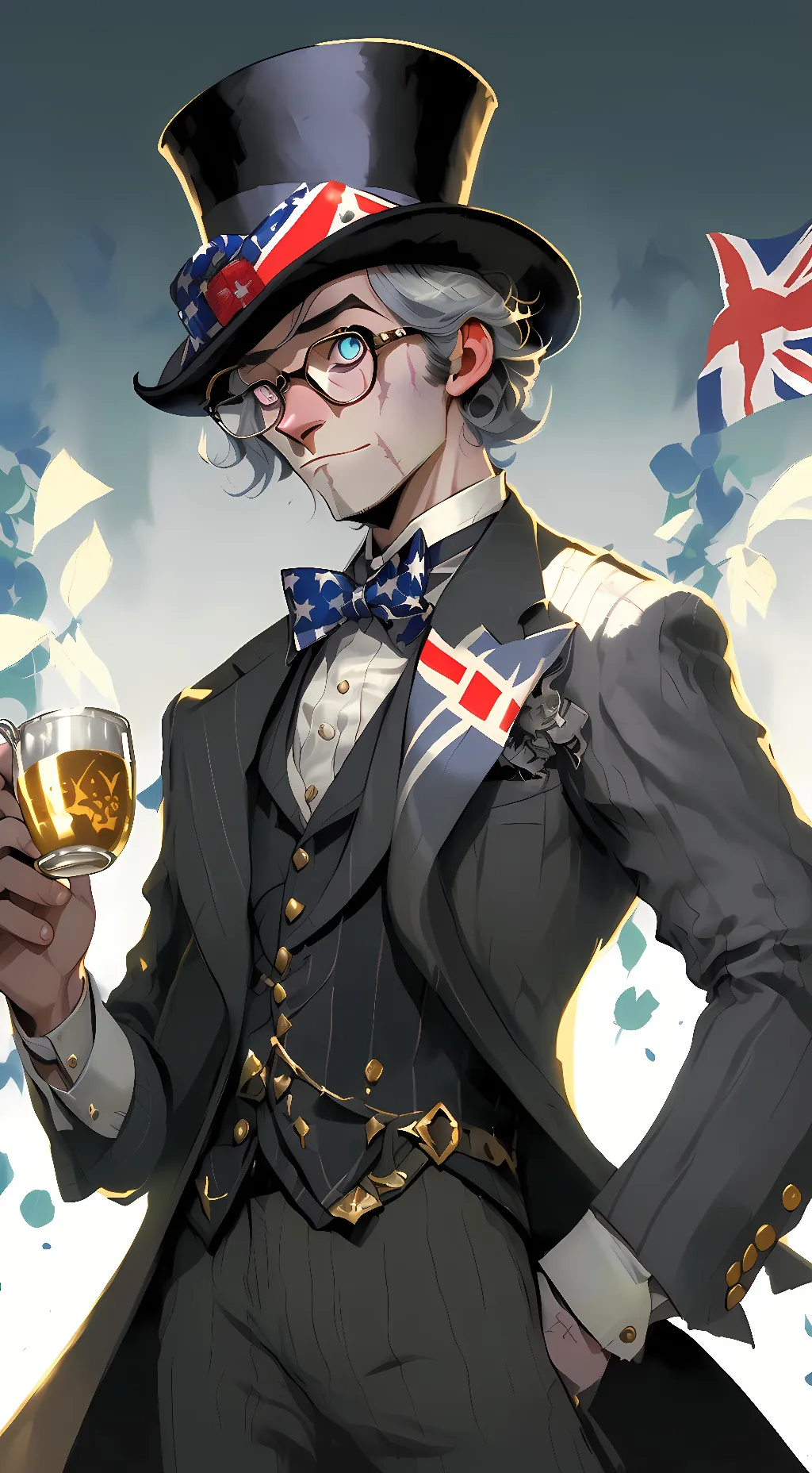 ai character: UK countryhuman background