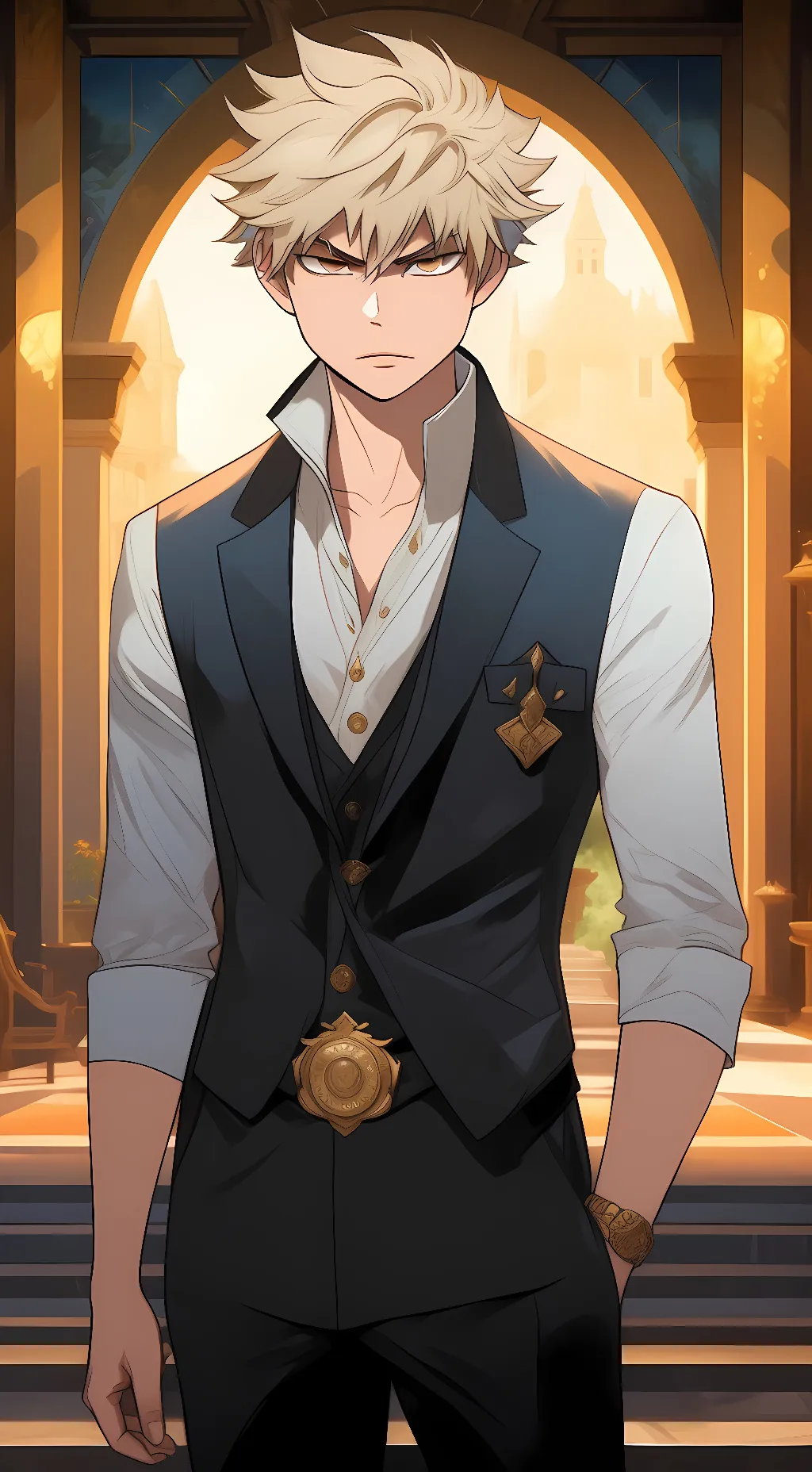ai character: bakugo katsuki  background
