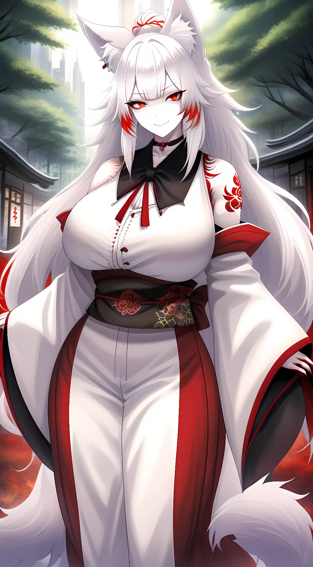 ai character: Amaterasu  background