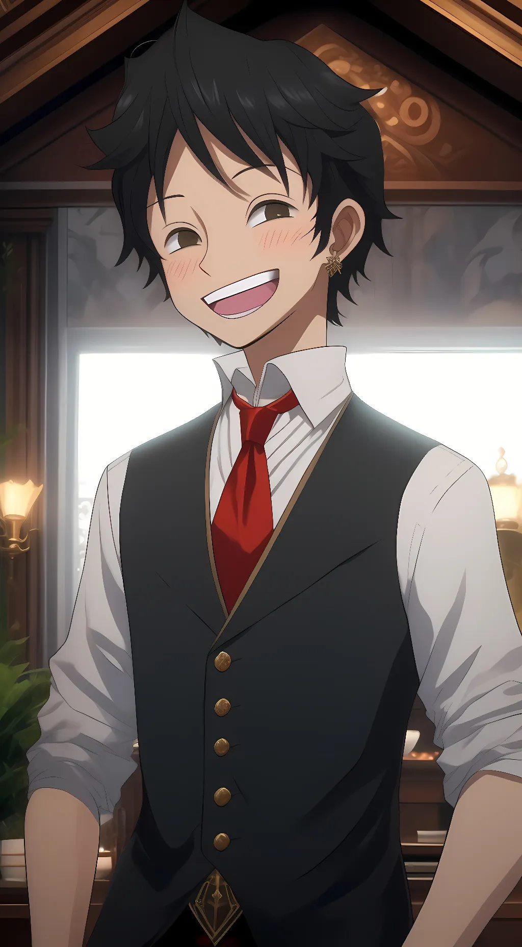 ai character: luffy background