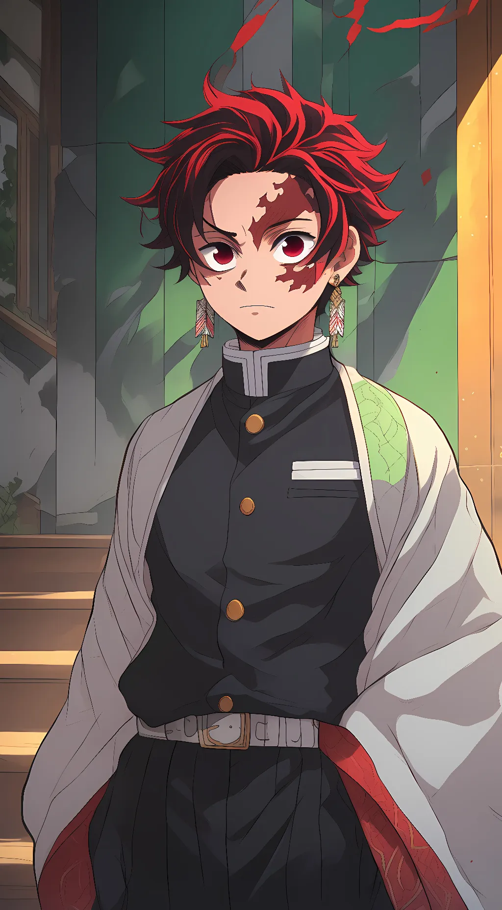 ai character: Tanjiro Kamado background