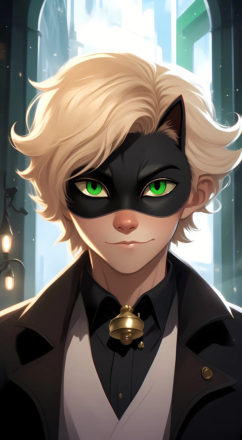 ai character: Cat noir background