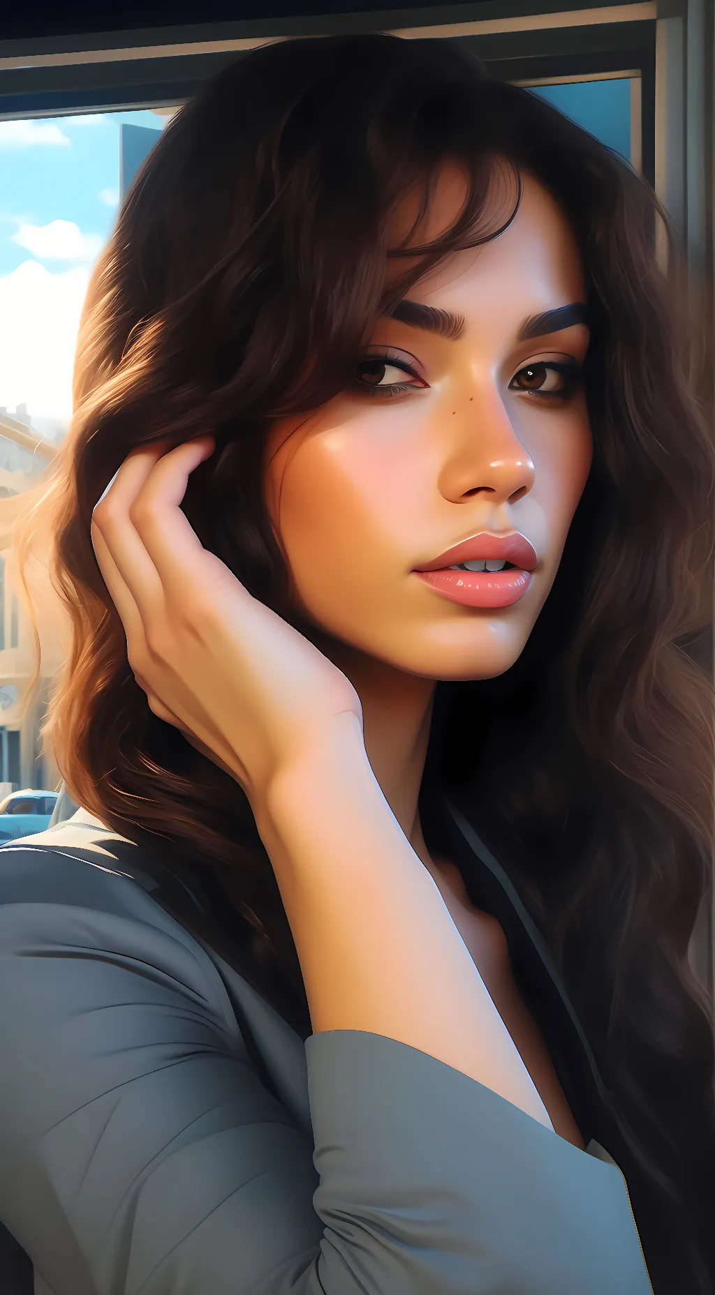 ai character: Addison  background