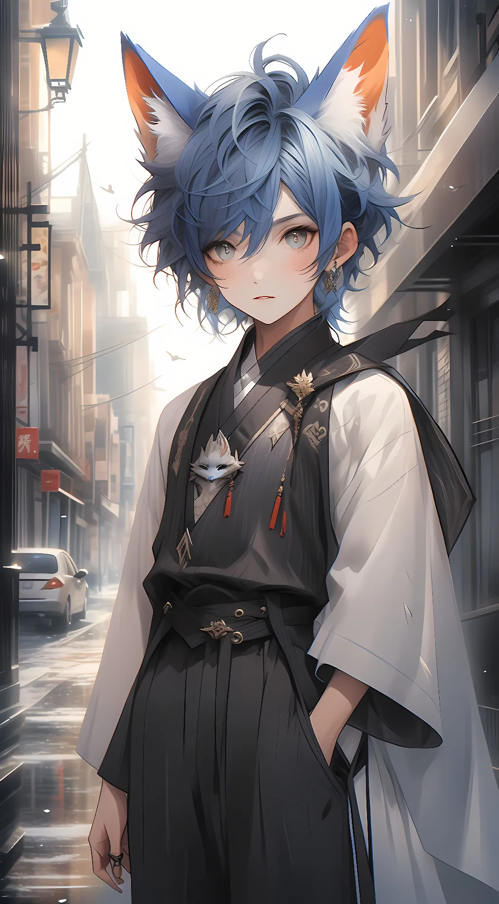 ai character:  vin background