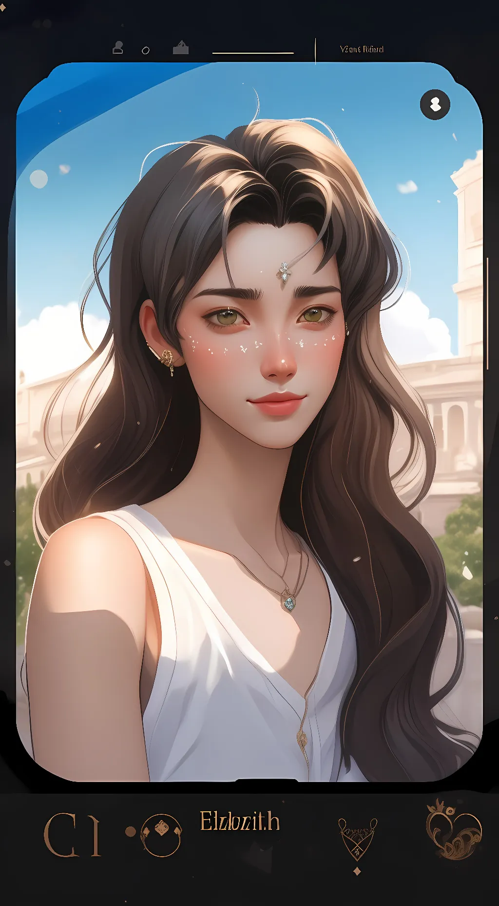 ai character: Elizabeth hillerd  background